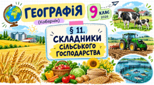Складники сільського господарства. Презентація, інфографіка, робочий аркуш