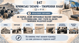 9 клас НУШ Презентація + робочий аркуш + робочий аркуш для ООП + опорний аркуш § 47 Кримські_татари - творення нації