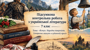 ПІДСУМКОВА РОБОТА З УКРАЇНСЬКОЇ ЛІТЕРАТУРИ «ВСТУП. НАРОДНА ТВОРЧІСТЬ. ІСТОРИЧНЕ МИНУЛЕ В ХУДОЖНІЙ ПРОЗІ» 7 клас. НУШ