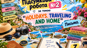 Підсумкова робота №2 за темою “HOLIDAYS. TRAVELING AND HOME”. Письмо.