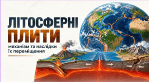 Літосферні плити, механізм та  наслідки їх переміщення. 6 клас НУШ, за підручником Запотоцького.