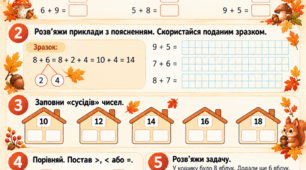 Робочий аркуш «Додавання в межах 20 з переходом через розряд» для 2 класу