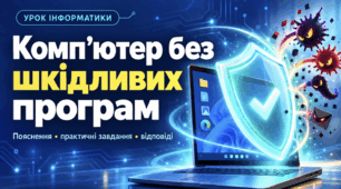 Комп’ютер без шкідливих програм — урок інформатики з практичними завданнями та відповідями