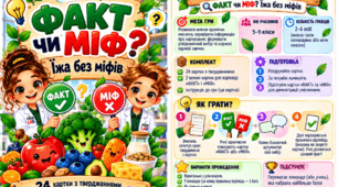 Навчальна гра 🍎 «Факт чи міф? Їжа без міфів»