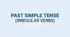 Past Simple Tense (irregular verbs)