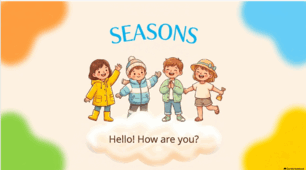 23.  Заняття з англійської мови для старшої групи ЗДО. ПОРИ РОКУ. SEASONS. Презентація