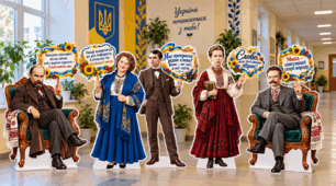 📚🇺🇦 МЕГА ФОТОЗОНА «ВЕЛИКІ ПОСТАТІ УКРАЇНСЬКОГО СЛОВА»! 💙💛