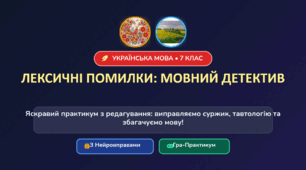 Урок-практикум "Лексичні помилки" 7 клас