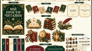📚✨ «Мій простір читання» — вишуканий комплект для оформлення читацького куточка та подарунка читачеві