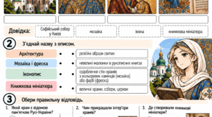 «Мистецтво Русі-України» — модифікований навчальний матеріал з мистецтва для учнів з ООП (8 клас, НУШ)