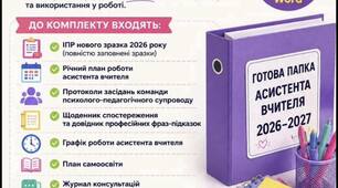 Папка асистента вчителя для роботи