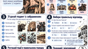 «Зарубіжна література. 8 клас НУШ. Подвиги Геракла: сила, мужність і випробування. Модифікований тематичний матеріал для учнів з ООП»