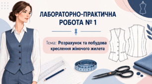 Лабораторно-практична робота № 1  Розрахунок та побудова креслення  жіночого жилета