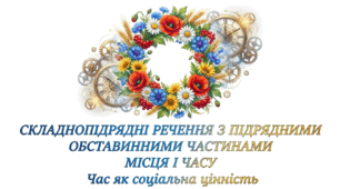 9 клас НУШ. Складнопідрядні речення з підрядними обставинними частинами місця і часу. Презентація, інфографіка, робочий аркуш