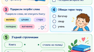 Робочий аркуш з читання: В. Сухомлинський «Спляча книга»