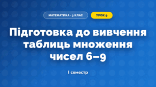 Підготовка до вивчення таблиць множення чисел 6–9 (3 клас, Математика, Гісь)