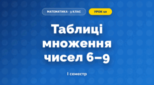 Таблиці множення чисел 6–9 (3 клас, Математика, Гісь)