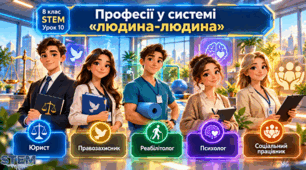 8 клас STEM Урок 10 Професії у системі «людина-людина» юрист, правозахисник, реабілітолог, психолог, соціальний працівник