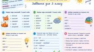 Синоніми та антоніми
