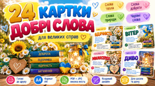 «Скарбничка українських слів» 🌻 | 24 яскраві картки із завданнями | 1-4 класи | Розвиток мовлення