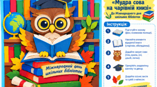 Шаблон аплікації до Міжнародного дня шкільних бібліотек