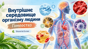 Презентація "Внутрішнє середовище організму людини.Гомеостаз." Біологія. 8  клас.НУШ .