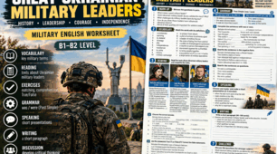 Great Ukrainian Military Leaders. Військова англійська для курсантів: історія, лідерство та Past Simple