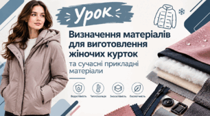 Визначати матеріали для виготовлення жіночих курток та сучаснi прикладнi матерiали