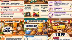 ☕💖 «Пунктуаційна кав’ярня» — яскравий набір плакатів з української мови! 📚✨