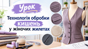 Технологія обробки кишень у жіночих жилетах