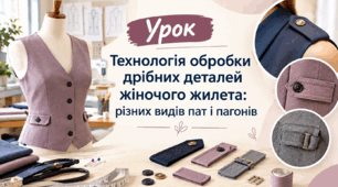 Технологія обробки дрібних деталей жіночого жилета: різних видів пат і пагонів