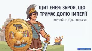 «Щит Енея: зброя, що тримає долю цілої імперії» — Публій Вергілій Марон, «Енеїда» (Книга VIII). Частина 2