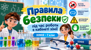Безпека в кабінеті хімії    ХІМІЯ  7 клас