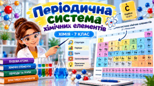 Періодична система хімічних елементів  ХІМІЯ  7 клас 