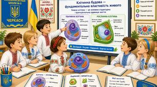 Інфографіка до уроків біології для учнів / учениць 9 класу з теми 3 "Клітинна будова - фундаментальна властивість живого". Модуль А