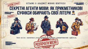 Букви е, о, и у прикметникових суфіксах –ев-, (-єв-), -ов-, -ин-, (-ін-)