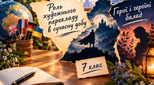 Підсумкова робота із ЗЛ за темами  "Роль художнього перекладу в сучасну добу”, “Герої і героїні балад”. 7 клас.