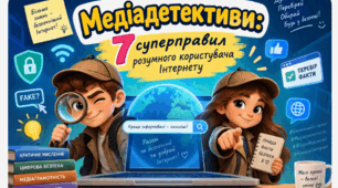 Медіаграмотність — твоя суперсила!🌐🔎«Медіадетективи: 7 суперправил розумного користувача Інтернету» 🔎🛡️(Інфографіка+Робочий аркуш)