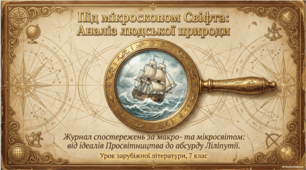 Образ Гуллівера як утілення концепції нової людини. Суспільство ліліпутів. Засоби комічного у творі.