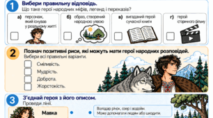 Образи героїв українських міфів, легенд і переказів. Українська література, 8 клас НУШ. Модифікований дидактичний матеріал для учнів з ООП