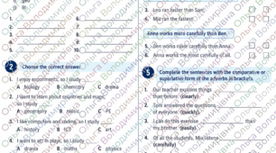 Prepare 7. Unit 5 “School” — Vocabulary & Grammar Practice | School Subjects and Comparative and Superlative Adverbs
