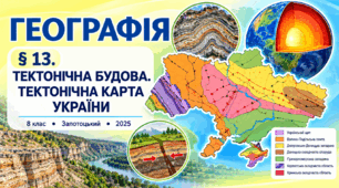 Тектонічна будова. Тектонічна карта України. Презентація, інфографіка, робочий аркуш
