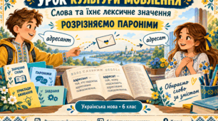 🌟 Повний  комплект до уроку української мови в 6 класі Тема: Вживання слів відповідно до їхнього лексичного значення. Розрізнення паронімів.