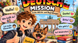 «Deutsch Mission: Erste Wörter und Begrüßungen» — інтерактивна дидактична гра з німецької мови (модифікований матеріал для учнів з ООП, нульовий рівень).