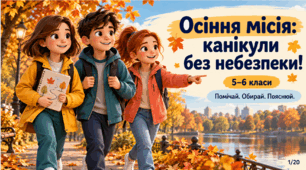 «Осіння місія: канікули без небезпеки!» для учнів 5–6 класів + Додатки Чек-Листи