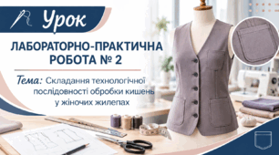 Лабораторно - практична робота № 2 Складання технологічної послідовності обробки кишень у жіночих жилетах