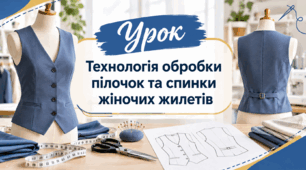 Технологія обробки пілочок та спинки жіночих жилетів