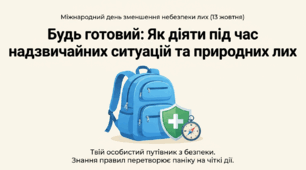 Презентація "Будь готовий: Як діяти під час надзвичайних ситуацій та природних лих" (до Міжнародного дня зменшення небезпеки лих - 13 жовтня)