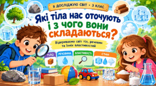 Інтерактивна навчальна презентація «Які тіла нас оточують і з чого вони складаються?» 3 клас НУШ