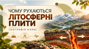 "Чому рухаються літосферні плити" Презентація. Географія. 6 клас. НУШ за підручником Гілберг